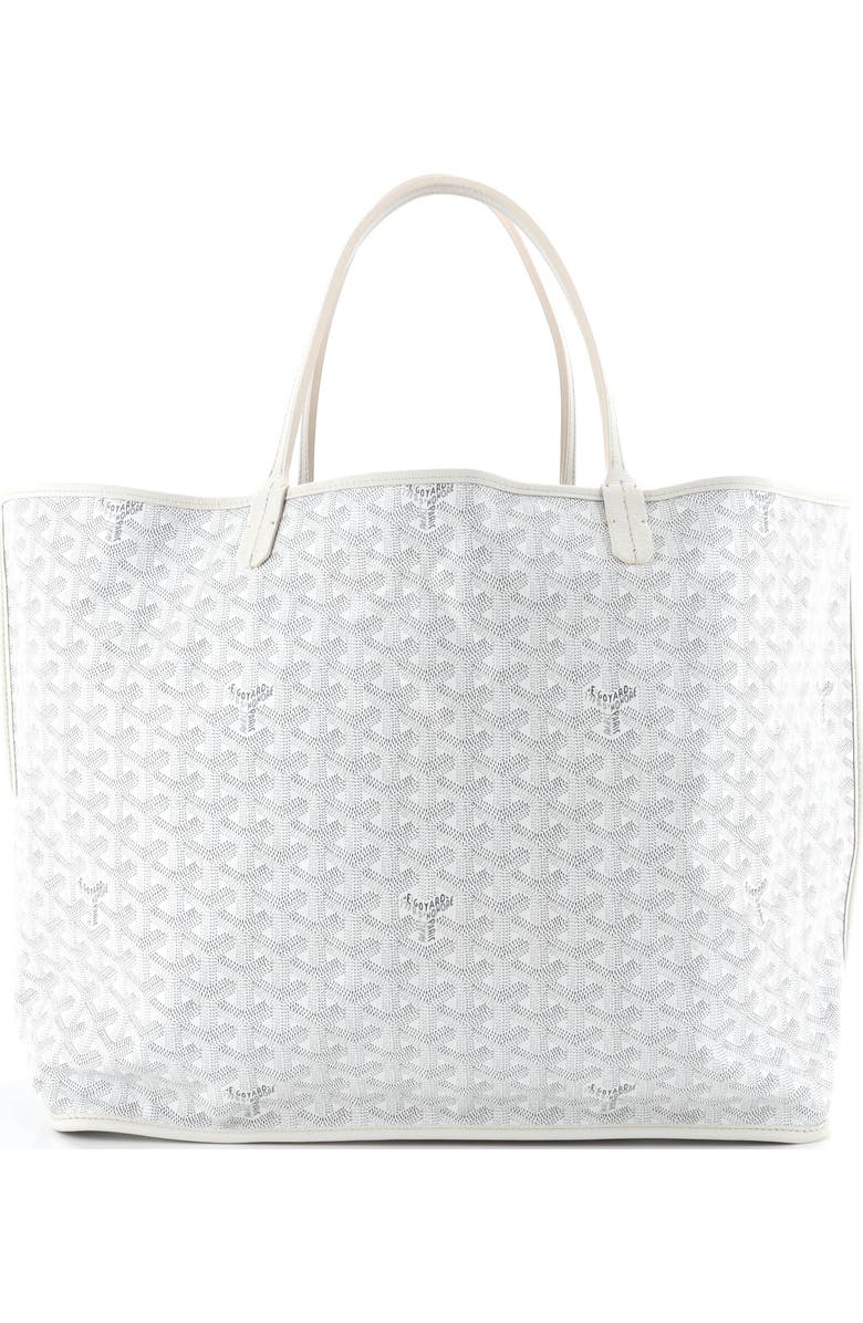 Pre-Owned Goyard Anjou Reversible Tote Coated Canvas GM, Main, color, White