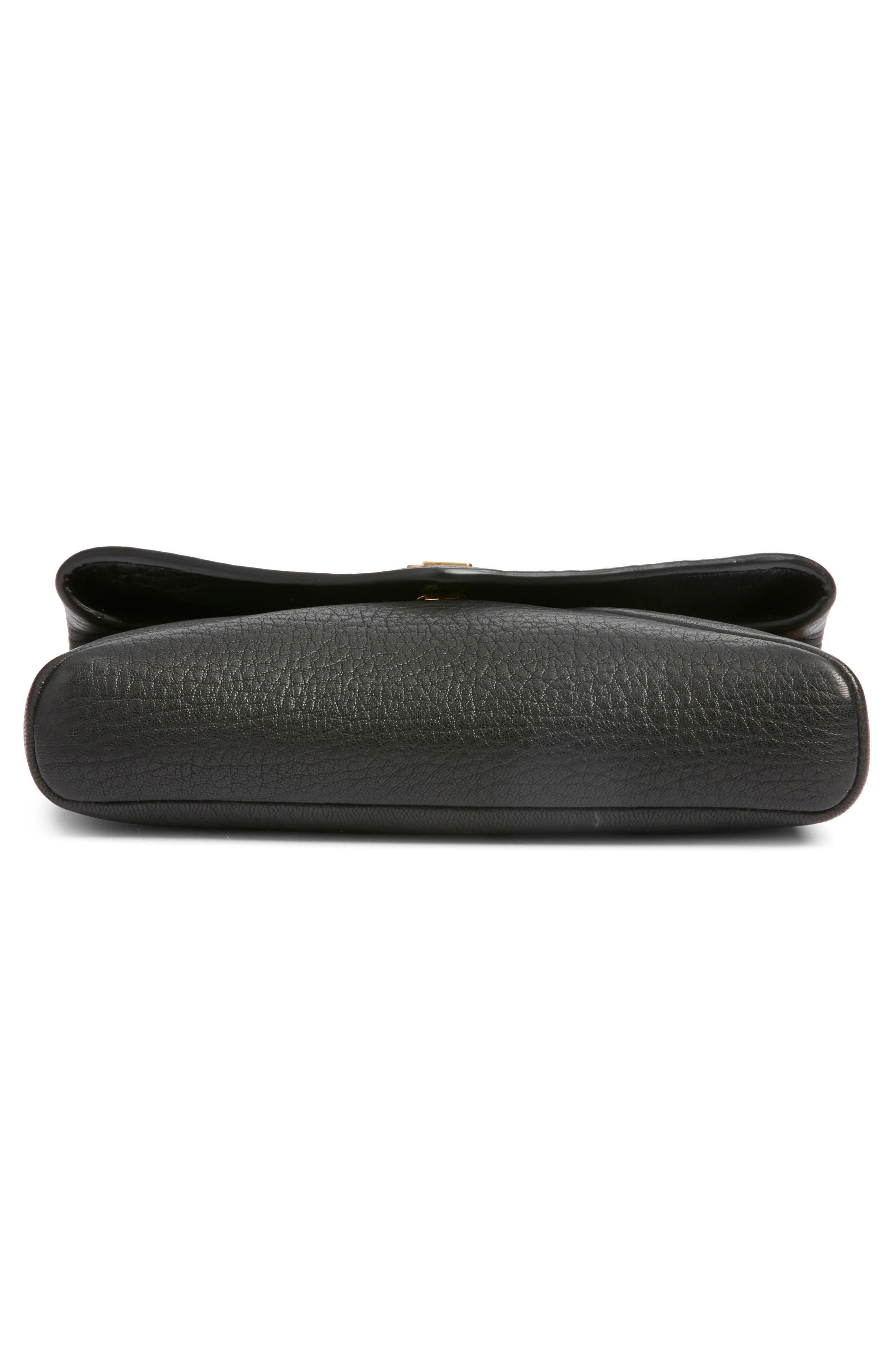 Saint Laurent Small Leather Crossbody Bag, Alternate, color, Noir