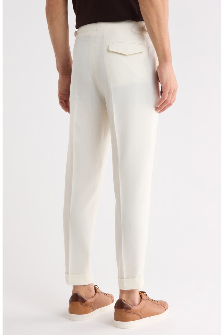 Flush Side Adjuster Wool Blend Suit Separate Pants, Alternate, color, WHITE