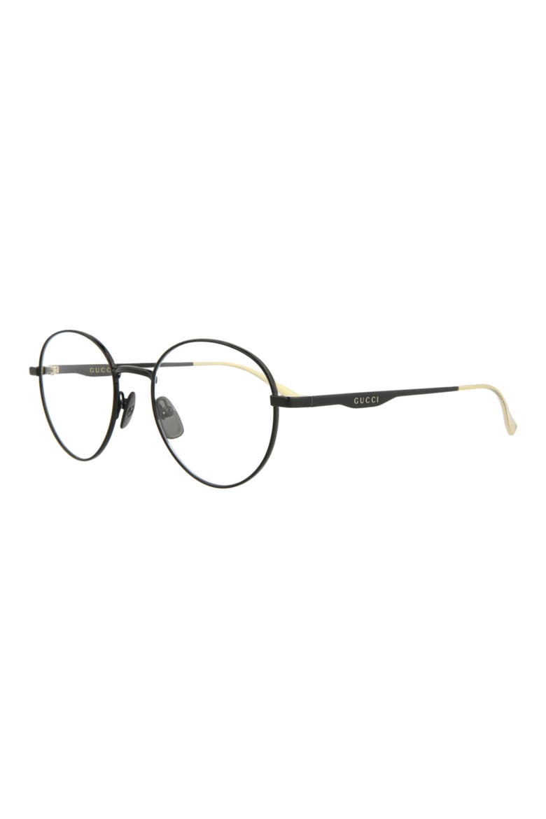 51mm Round Optical Frames, Alternate, color, BLACK BLACK TRANSPARENT