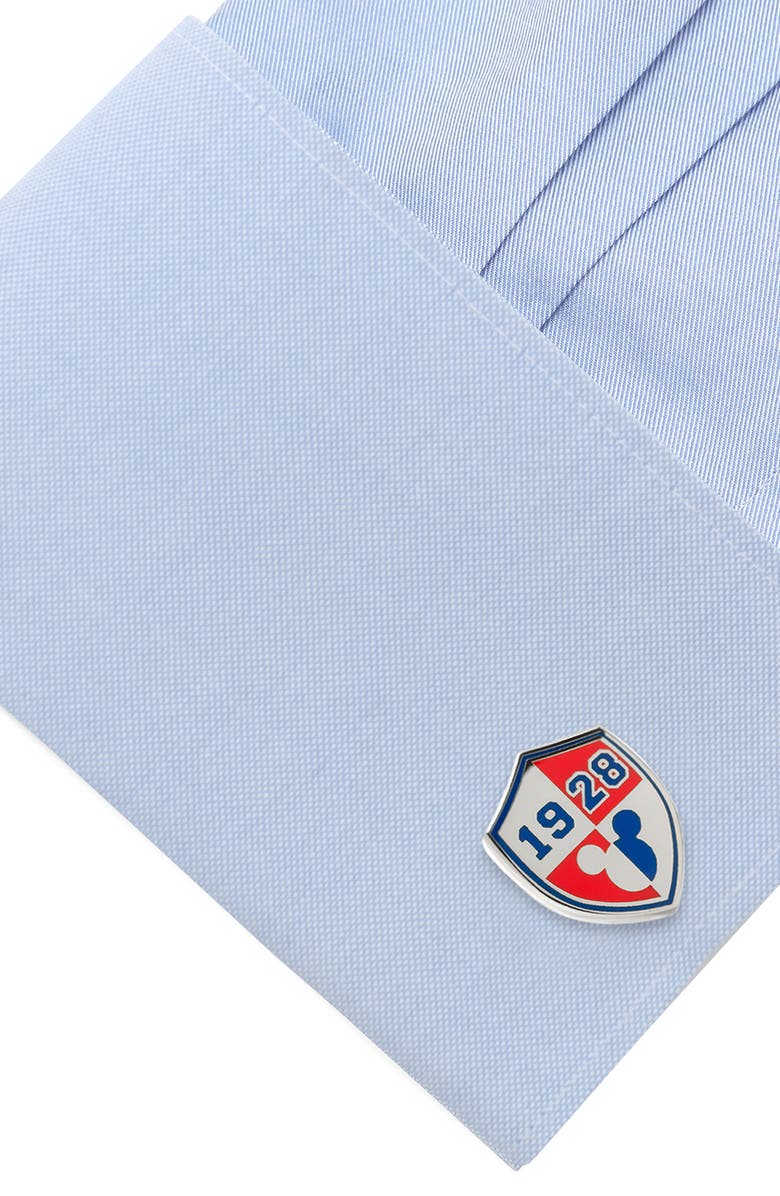 Cufflinks, Inc. x Disney Mickey 1928 Shield Cuff Links, Alternate, color, Silver