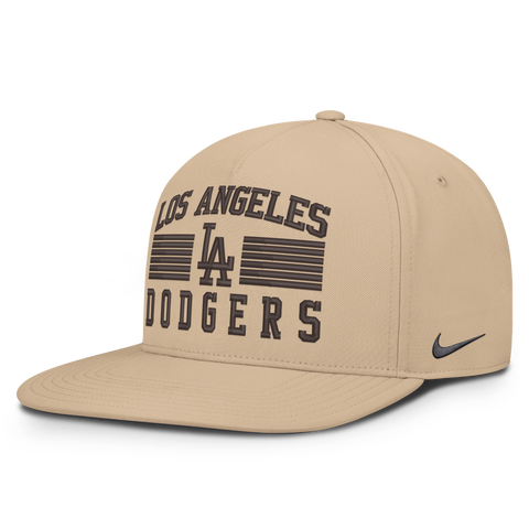 Men's Nike Khaki Los Angeles Dodgers Desert Pro AeroBill Dri-FIT Snapback Hat