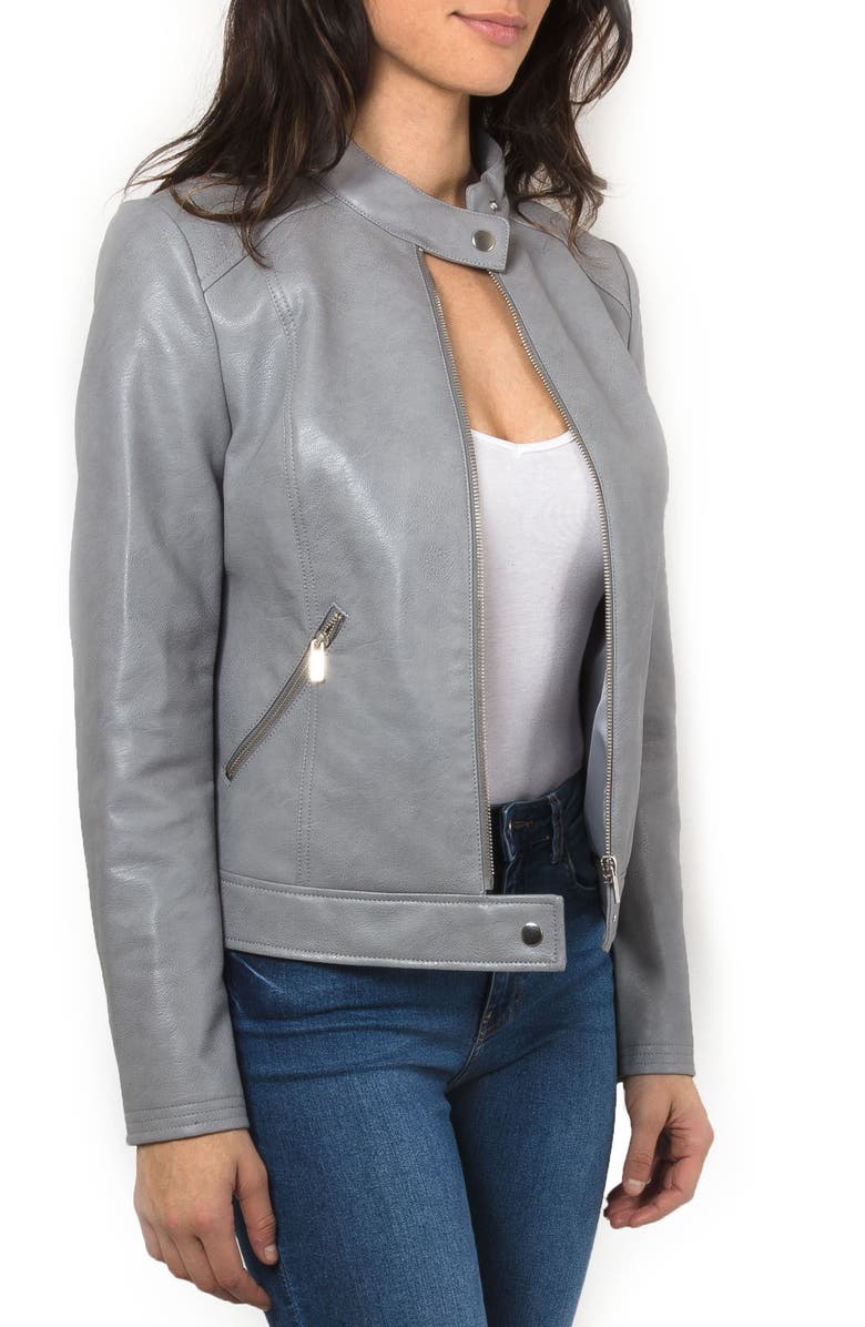 Bagatelle Faux Leather Moto Jacket, Alternate, color,