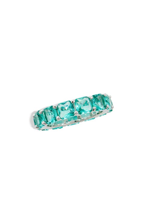 Paraiba CZ Eternity Band Ring