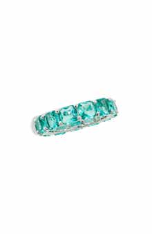 SAVVY CIE JEWELS Paraiba CZ Eternity Band Ring