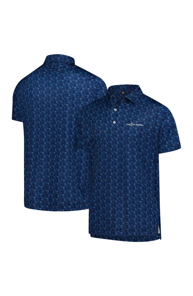 FOOTJOY Men's FootJoy Navy THE PLAYERS ProDry All Over Print Polo, Main, color, Navy