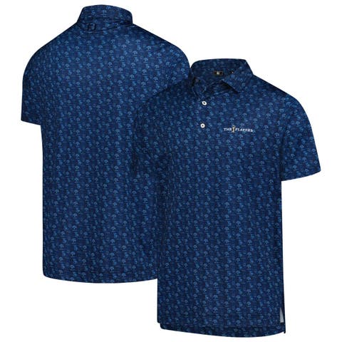 Men's FootJoy  Navy THE PLAYERS ProDry All Over Print Polo