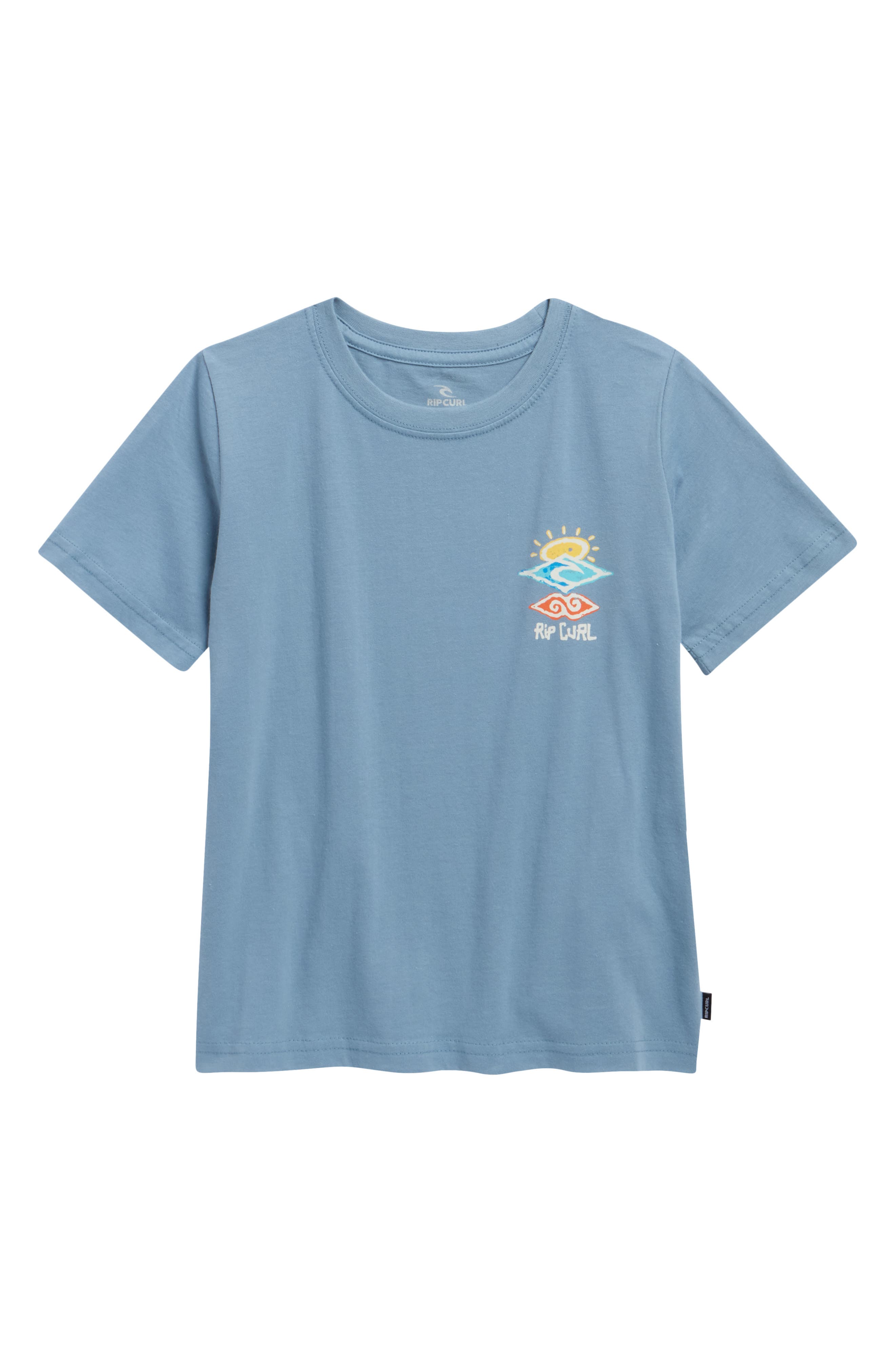 Rip Curl Kids' Icons Of Shred Cotton Graphic T-shirt In Blue