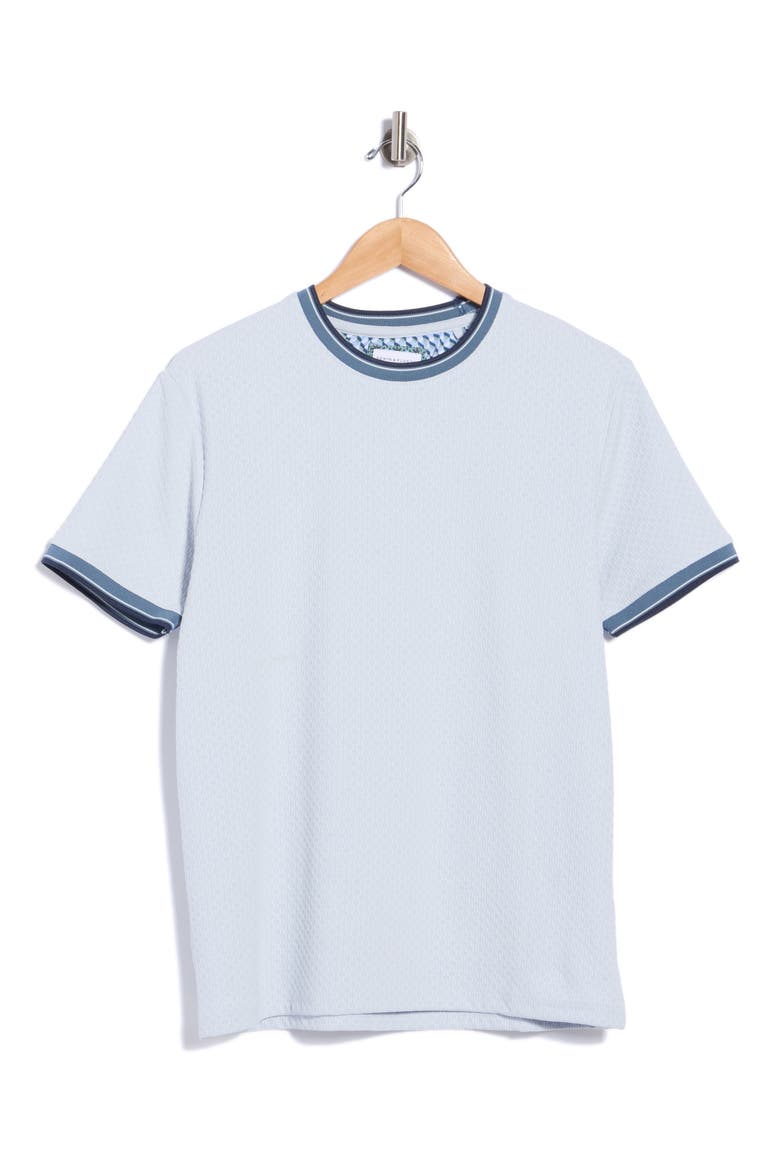 Tipped Textured T-Shirt, Main, color, LIGHT BLUE