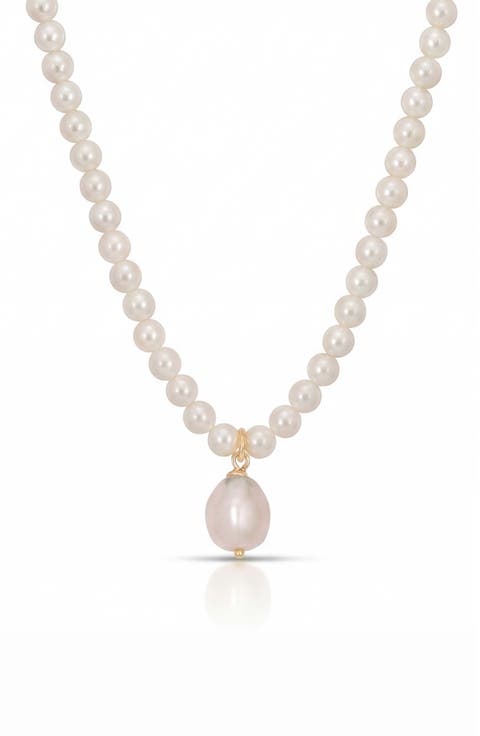 Freshwater Pendant Bead Necklace