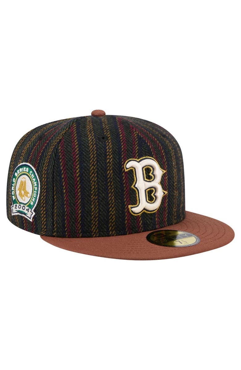 New Era Men's New Era  Brown Boston Red Sox Vintage Herringbone 59FIFTY Fitted Hat, Main, color, 