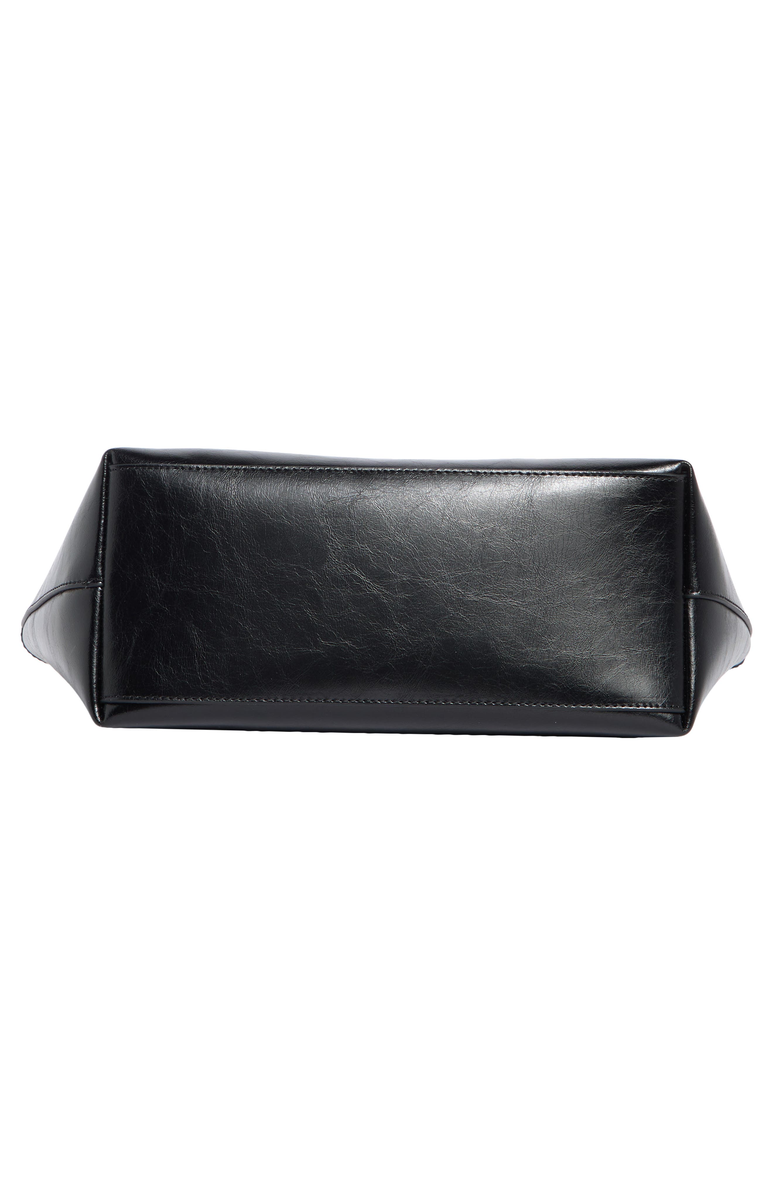 Off-White Classic Day Off Small Leather Tote, Alternate, color, Black