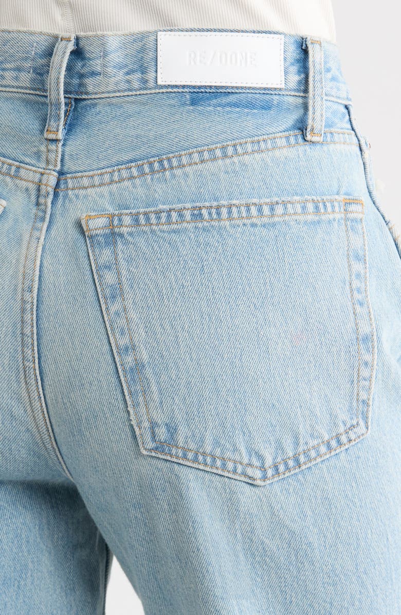 Re/Done '90s High Waist Ripped Jeans with Bandana Belt, Alternate, color, Silver Springs
