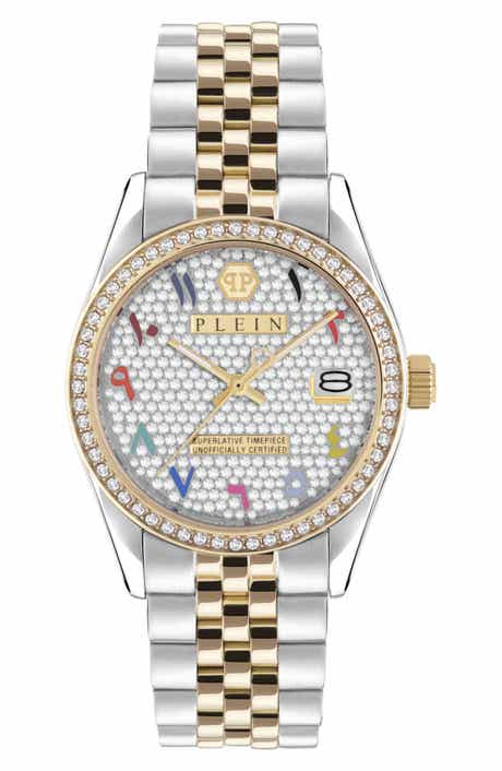 Date Superlative Crystal Bracelet Watch, 34mm
