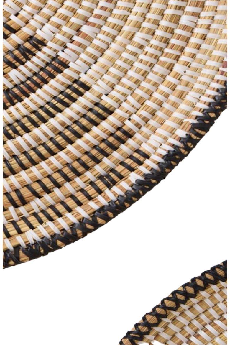 Wall Basket Graphic Print Black and White Set of 3, Alternate, color, Natural