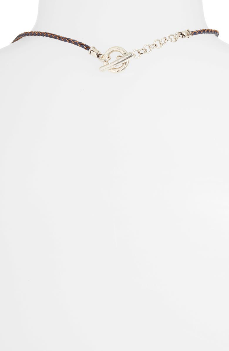 Gas Bijoux Men's Marceau Beaded Leather Necklace, Alternate, color,