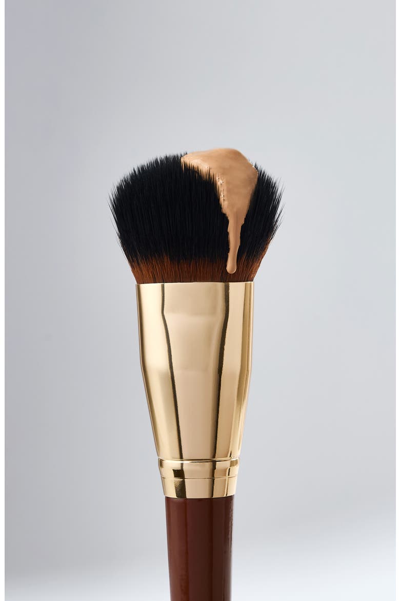 Pantherine Large Duo Fibre Foundation Brush, Alternate, color, BROWN
