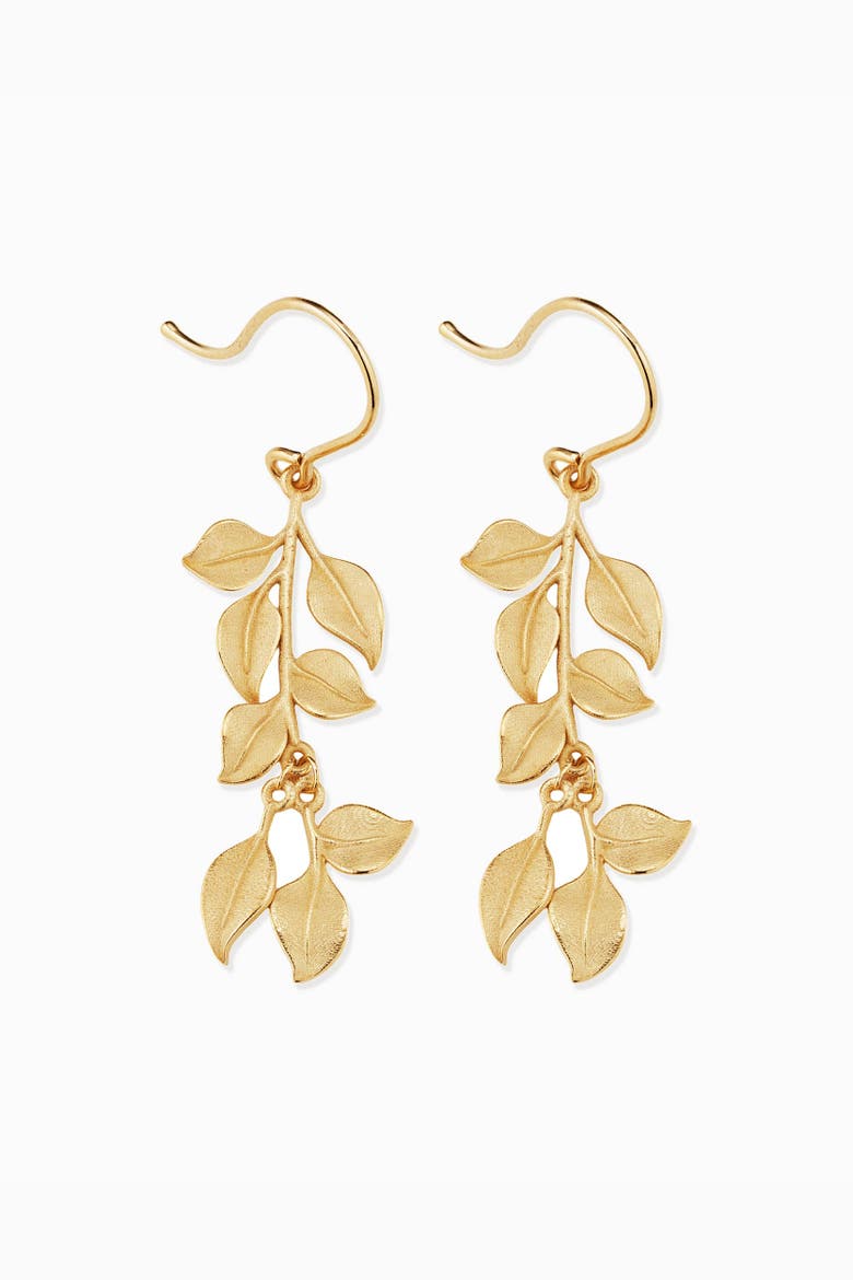 14K Yellow Gold New Beginnings Drop Earrings, Alternate, color, Yellow Gold
