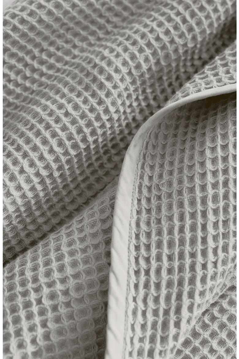 Waffle Organic Cotton Blanket, Alternate, color, PEWTER