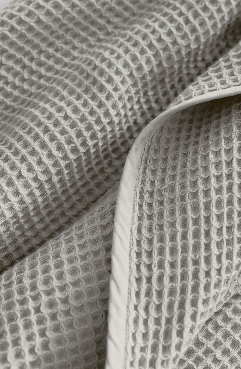 Boll & Branch Waffle Organic Cotton Blanket, Alternate, color, Pewter