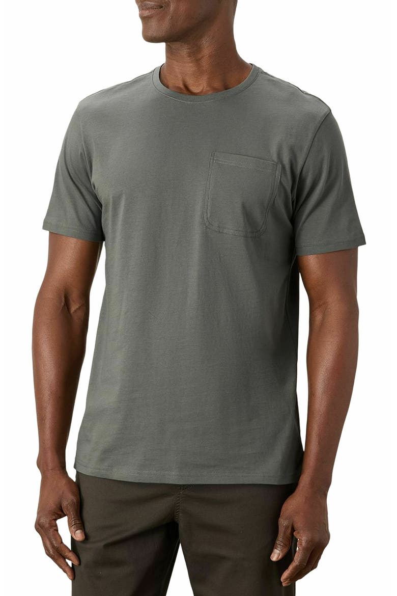 Organic Cotton Softspun Pocket Crew Tee, Alternate, color, Castor Green
