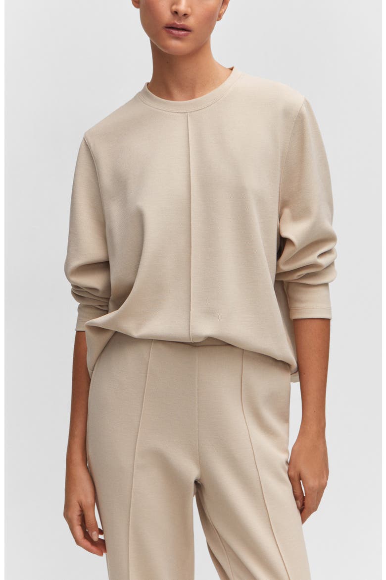 Seam Detail Cuff Lounge Pants, Alternate, color, BEIGE