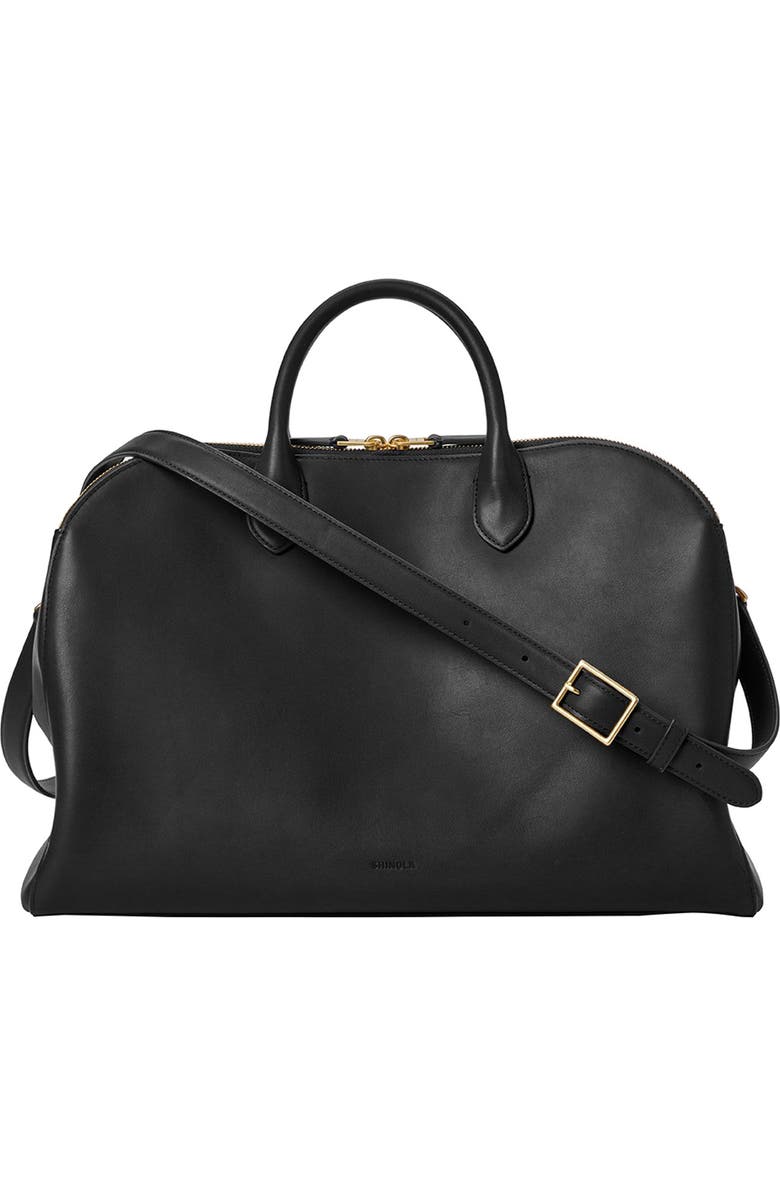 Shinola Bixby Leather Work Laptop Satchel, Alternate, color, Black