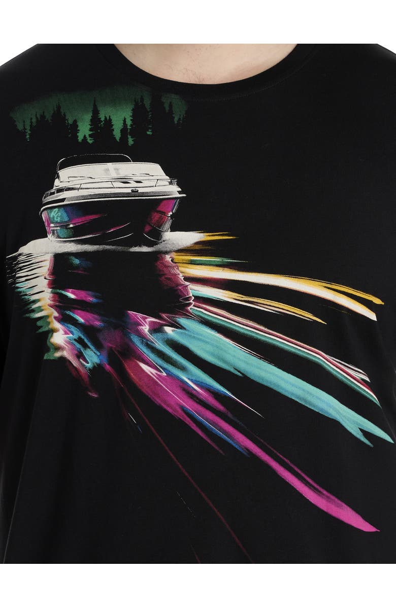 Robert Graham DXL Big & Tall Night Voyage Graphic Tee, Alternate, color, Black