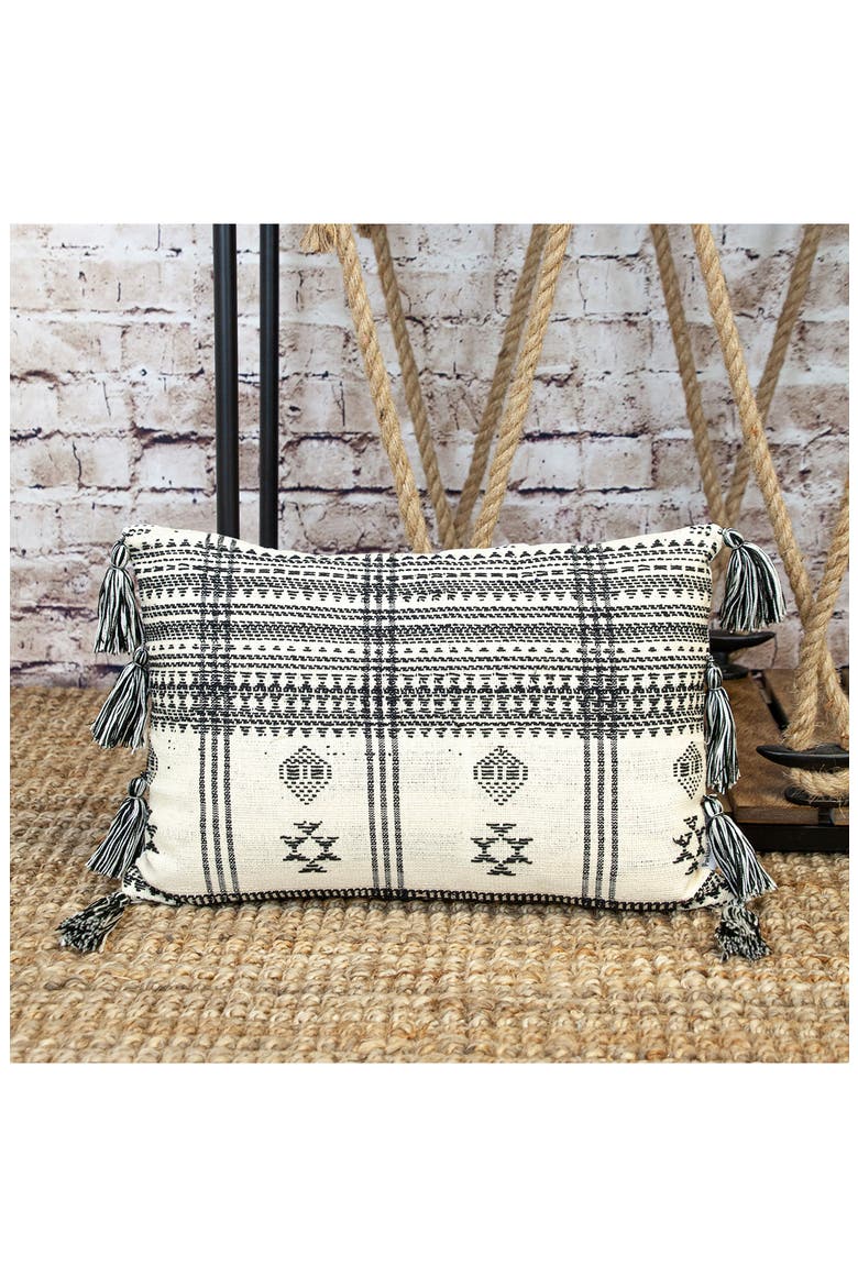 Geometric Accent Pillow, Alternate, color, BEIGE