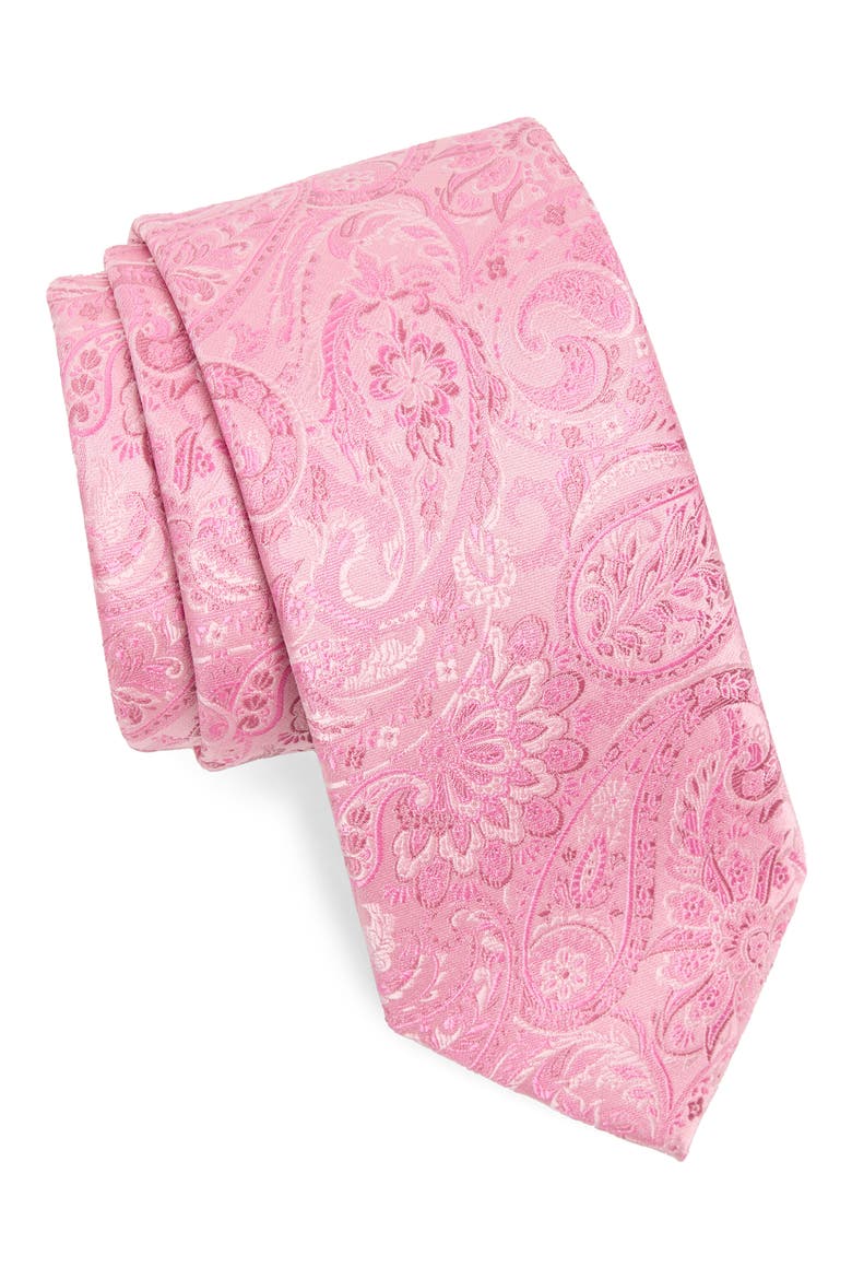 Maia Paisley Tie, Main, color, PINK