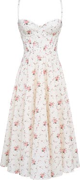 HOUSE OF CB Steffani Floral Corset Midi Sundress