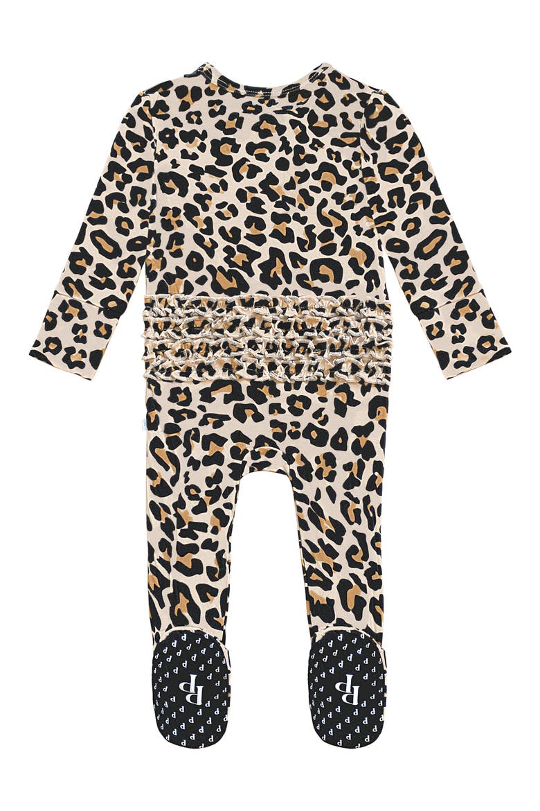 Lana Leopard Ruffle Footie, Alternate, color, LANA LEOPARD