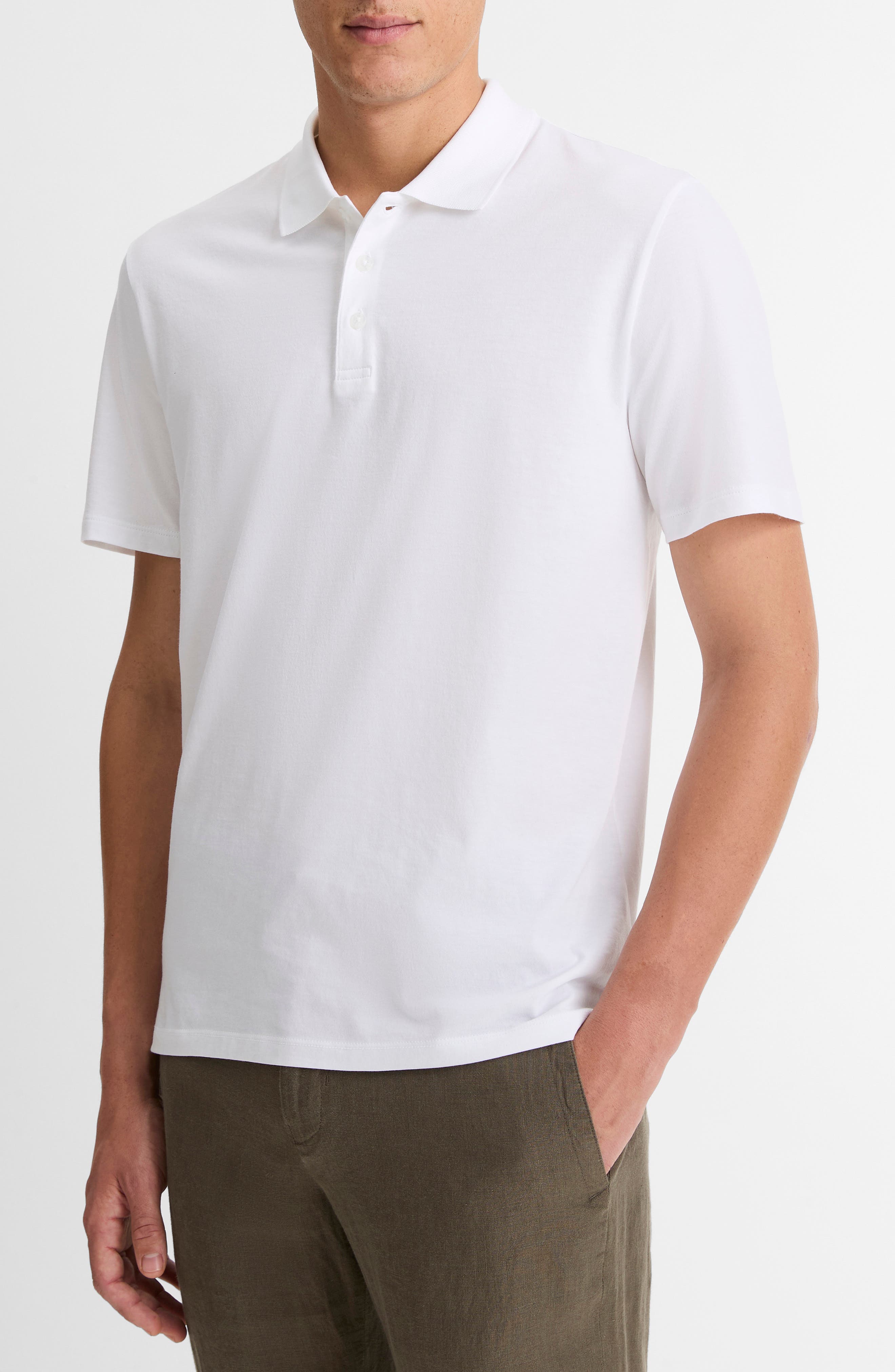 Vince Solid Pima Cotton Polo