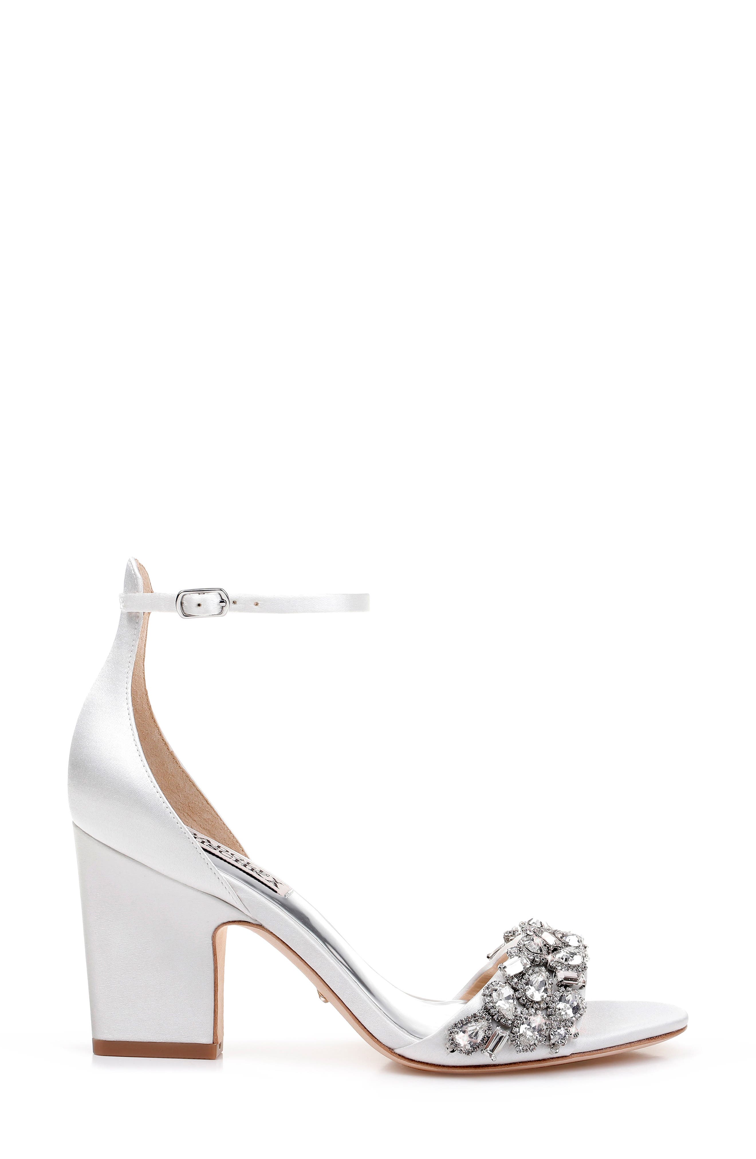 Laraine Embellished Ankle Strap Sandal, Alternate, color, SOFT WHITE SATIN