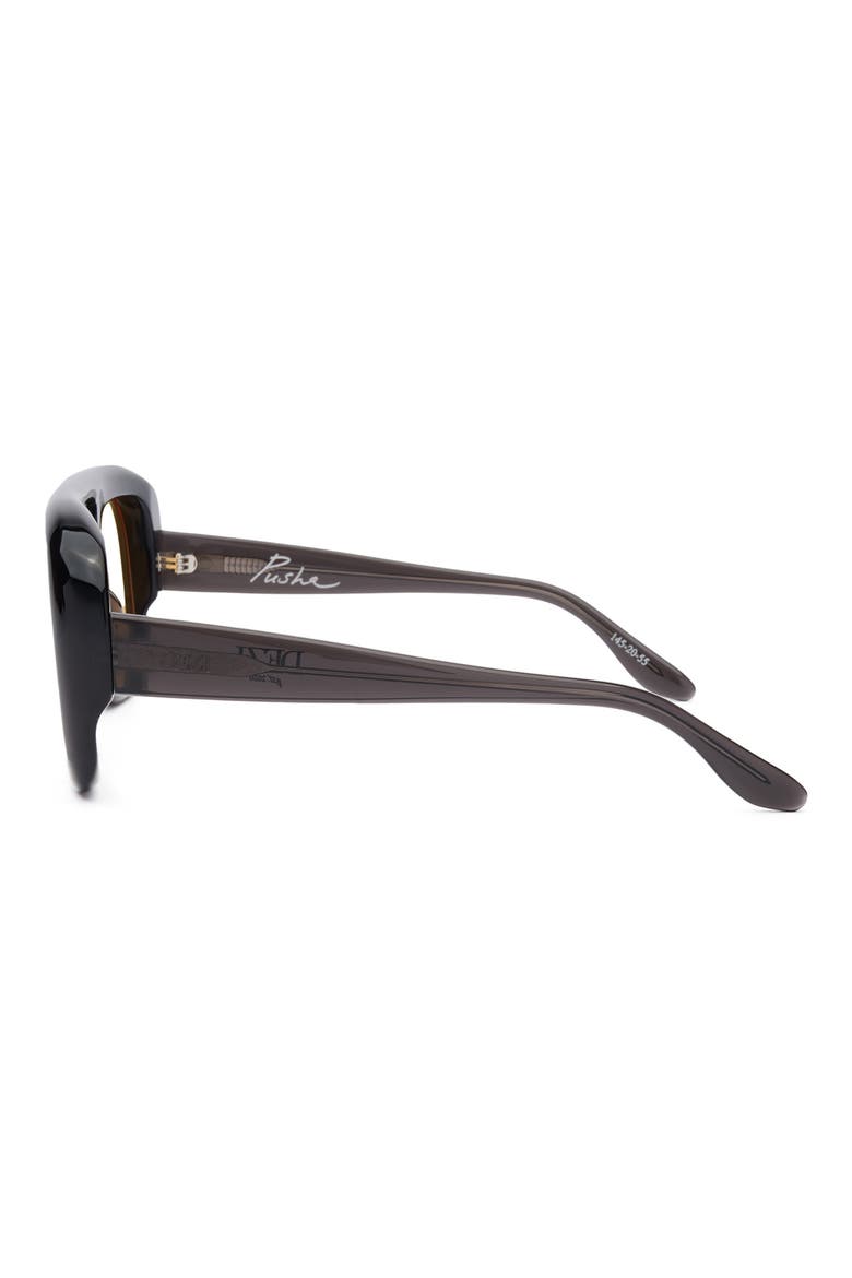 Pusha 55mm Shield Sunglasses, Alternate, color, MUSTARD