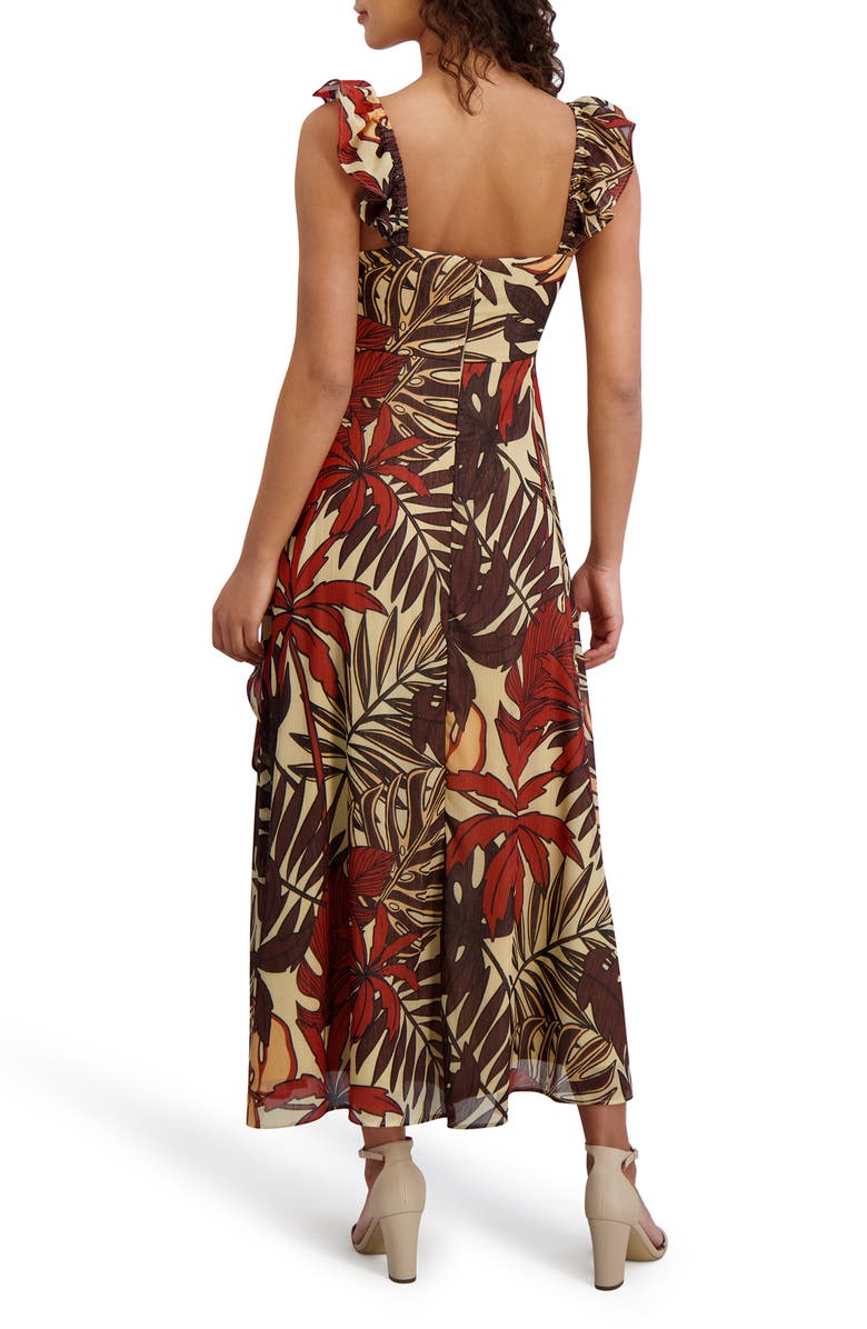 Siena Printed Chiffon Midi Dress, Alternate, color, 
