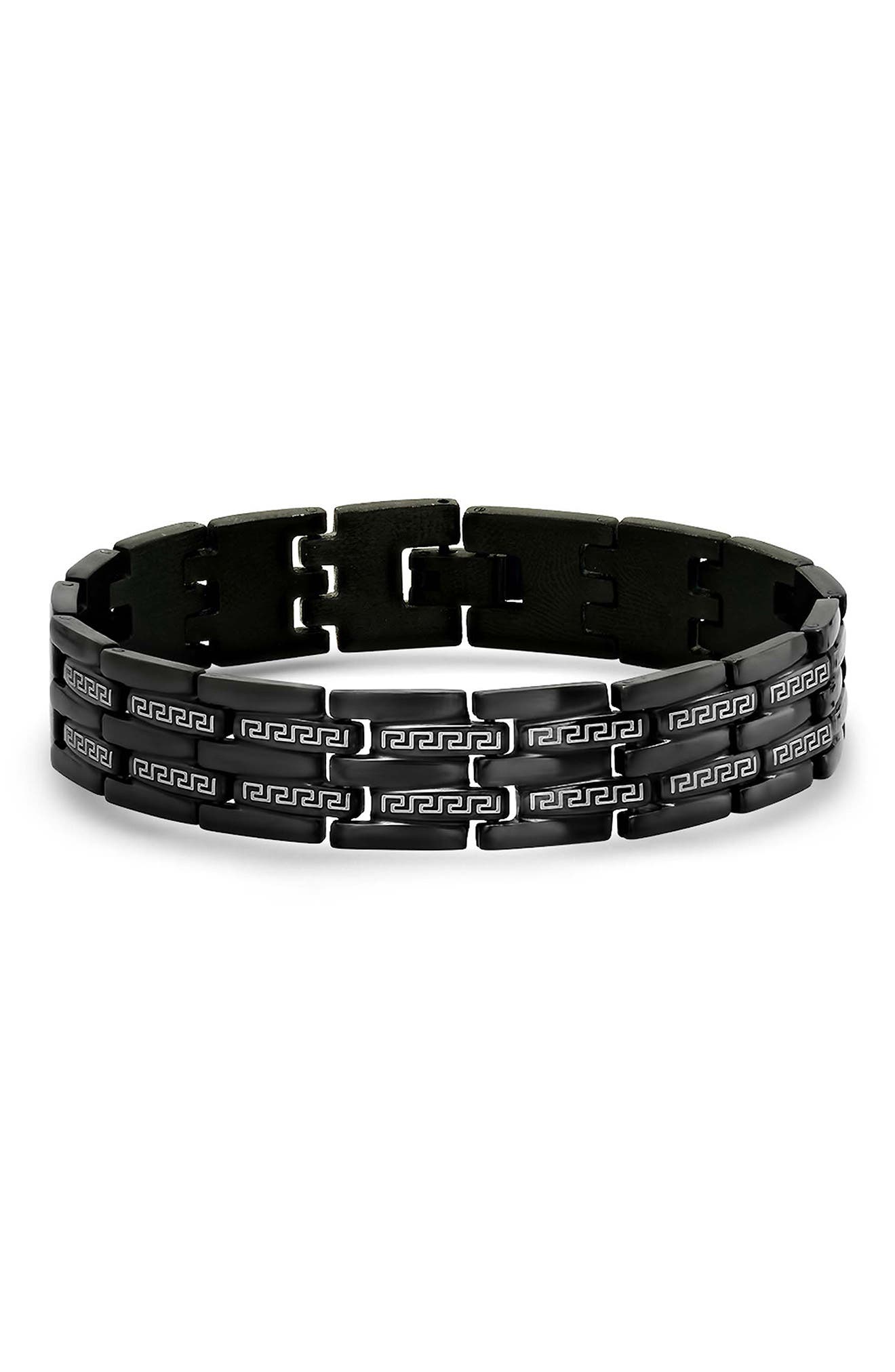 Men's Greek Key Link Bracelet