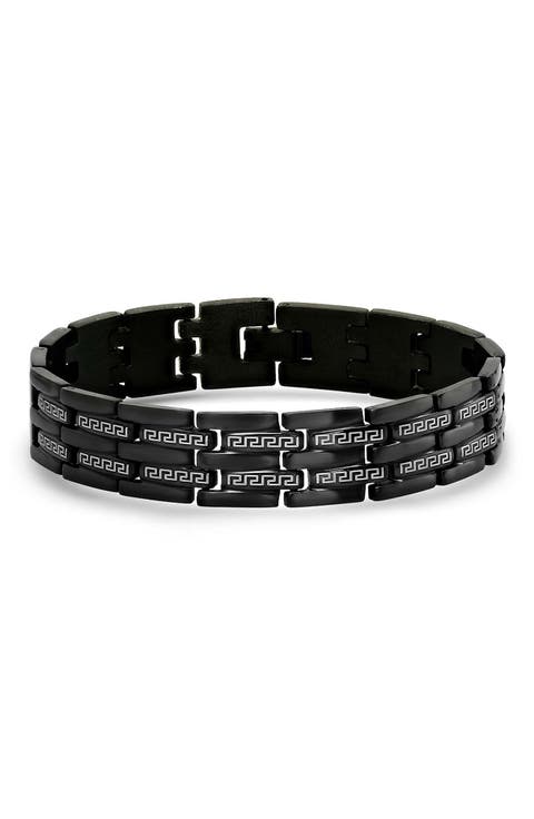 Men's Greek Key Link Bracelet