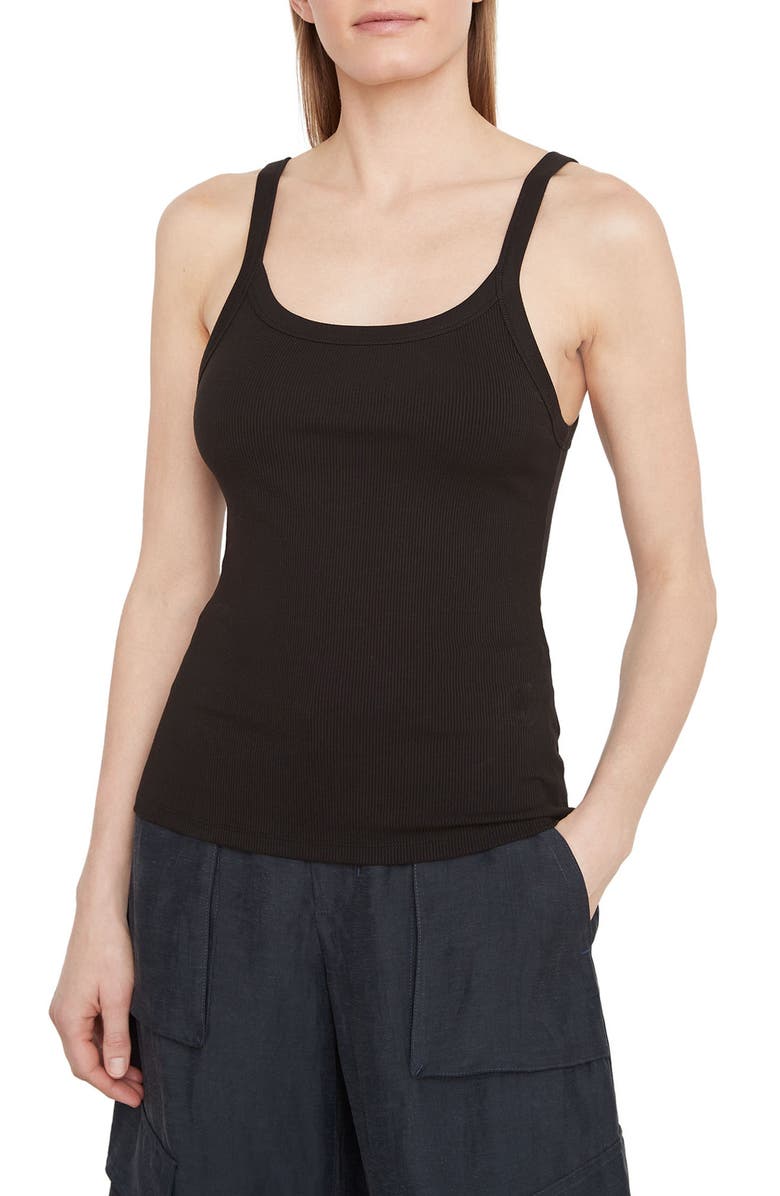 Vince Rib Scoop Neck Tank Top, Main, color, 