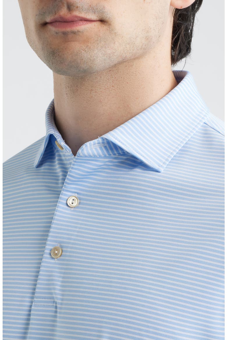 Bolt Performance Jersey Polo, Alternate, color, WHITE BLUE STRIPE
