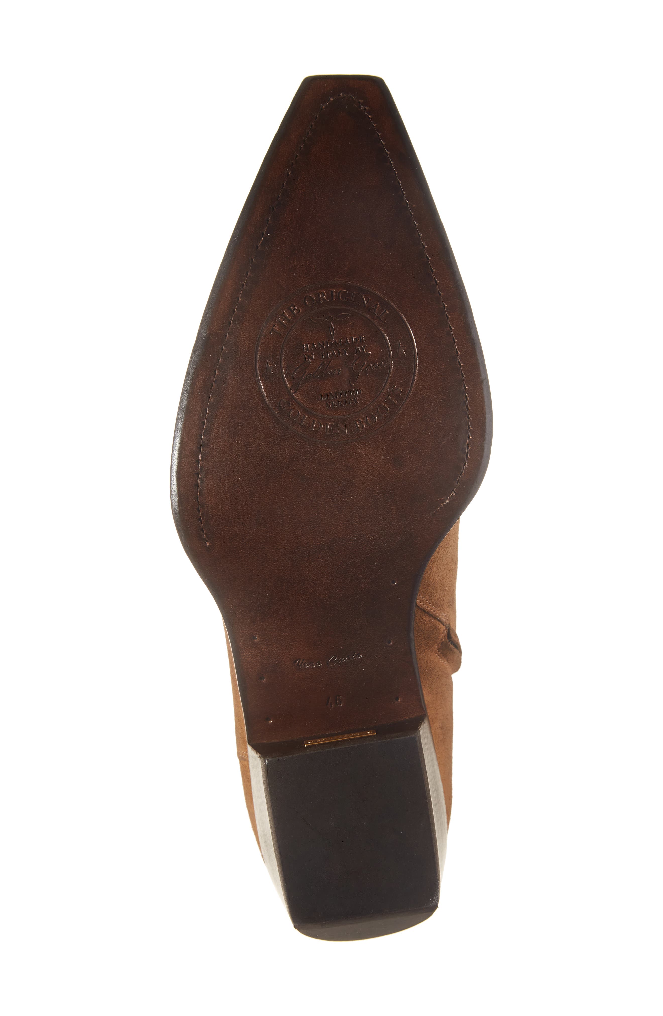 Golden Goose Debbie Pointed Toe Western Boot, Alternate, color, Cognac