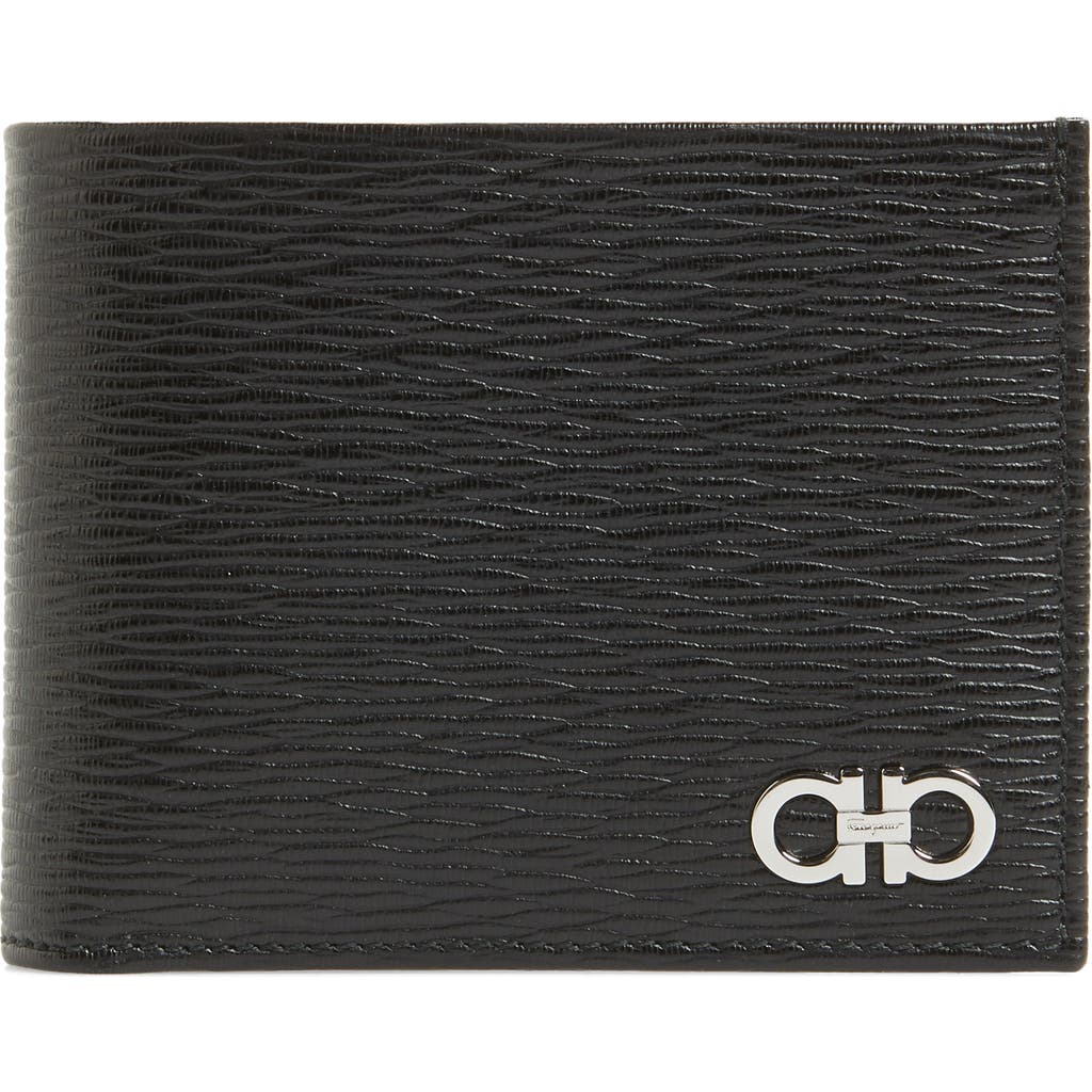 FERRAGAMO Revival Leather Billfold in Black at Nordstrom