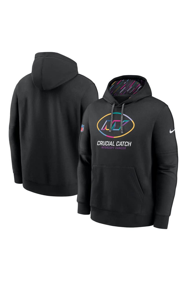 Men's Nike Black New York Jets 2024 NFL Crucial Catch Club Pullover Hoodie, Main, color, Black