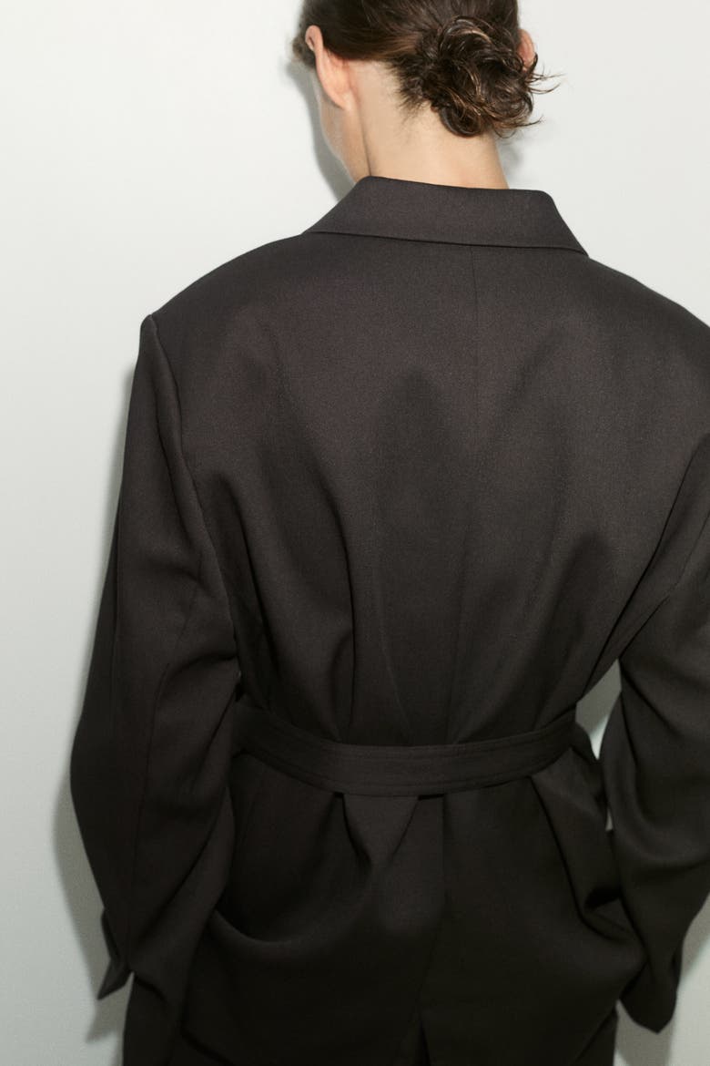 Wrap-Front Jacket, Alternate, color, Dark brown
