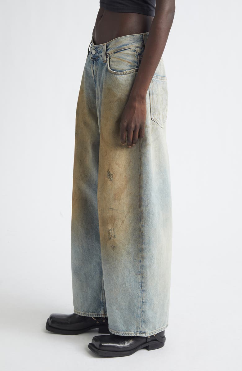 Acne Studios 2023 Loose Fit Baggy Wide Leg Jeans, Alternate, color, 