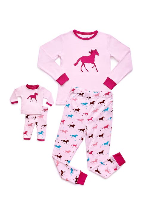 Girls & Matching Doll 2-pc. Cotton Pajamas, Fantasy & Character Prints