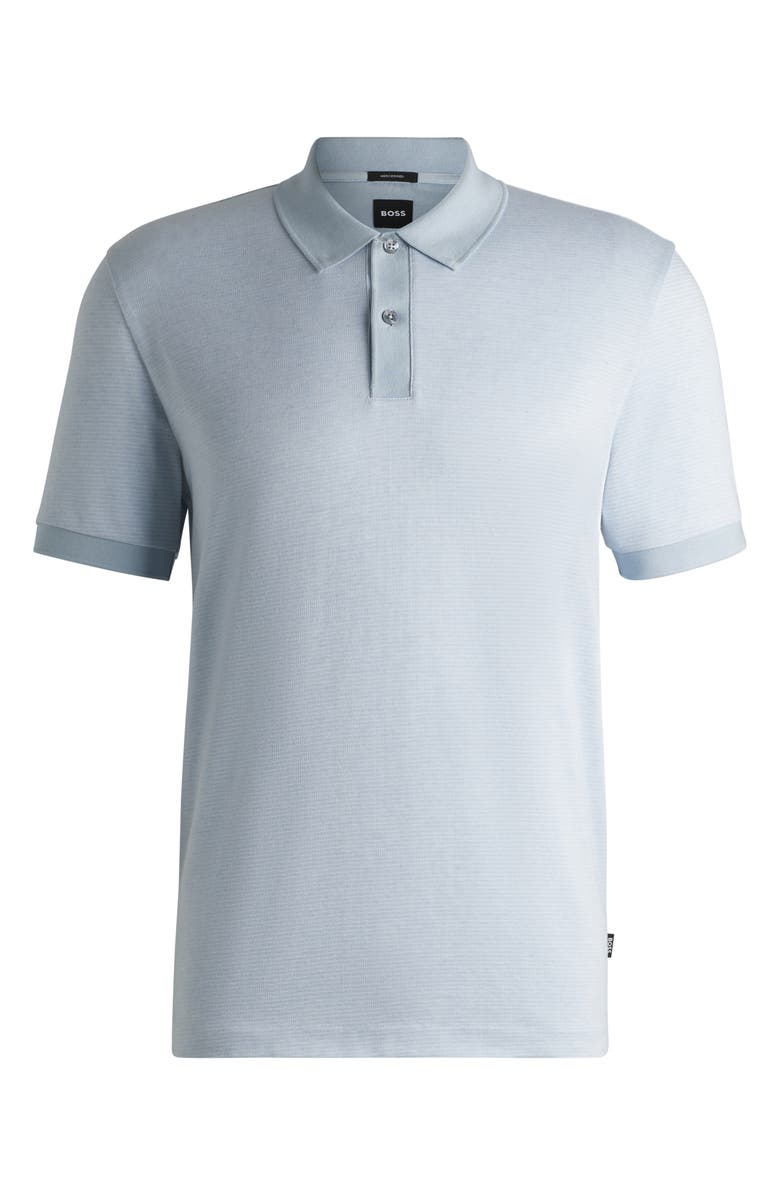 BOSS Parlay Cotton Piqué Polo, Alternate, color, Light Blue