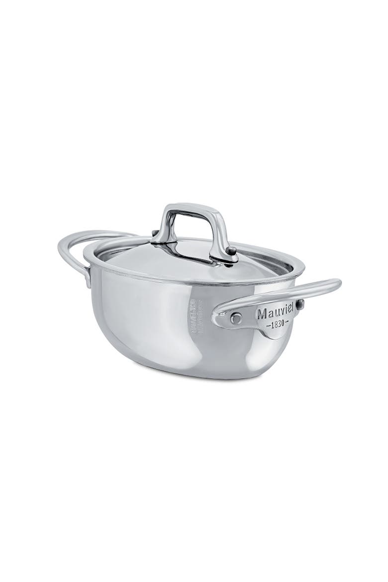 M'Minis Oval Cocotte With Lid, 4.7 Inch, Alternate, color, Silver
