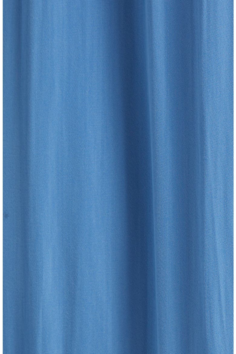 Eleah Mixed Media Floral Embroidery Detail Dress, Alternate, color, RIBBON BLUE