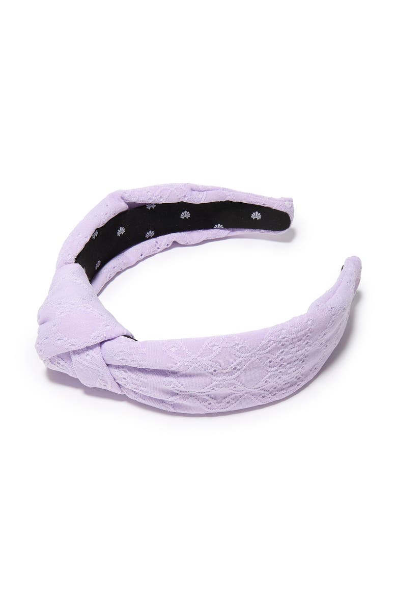 Knotted Eyelet Headband, Alternate, color, PURPLE